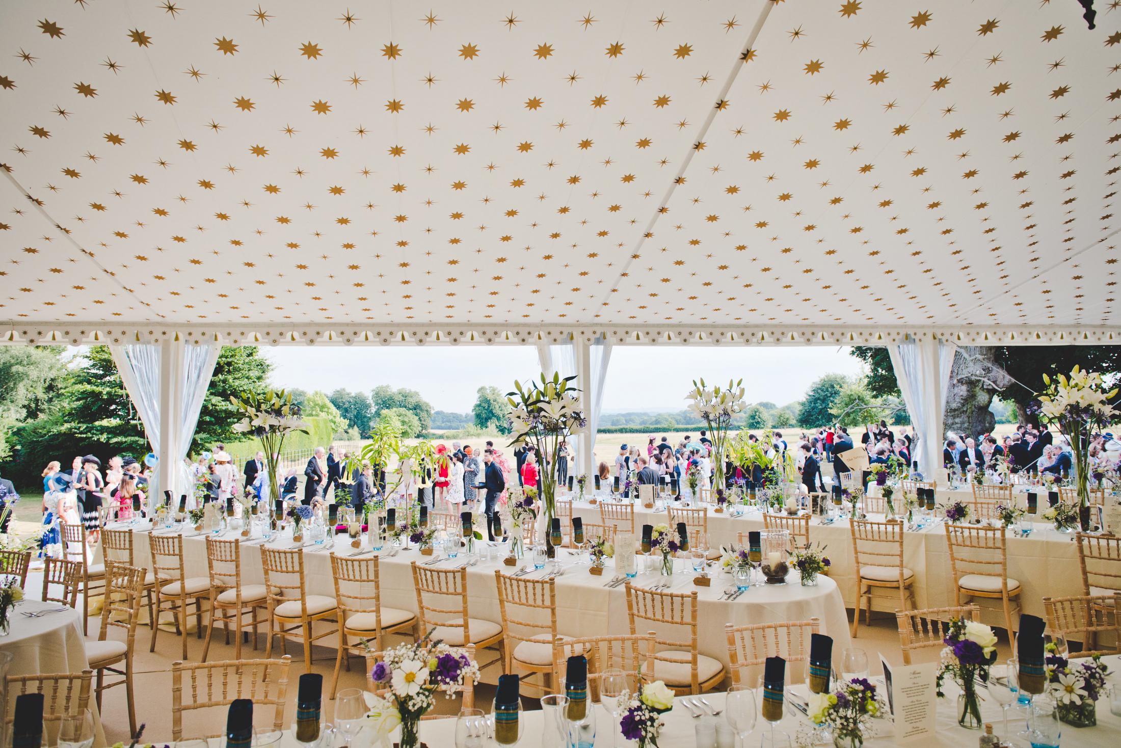 Unique Lining design for Covered Occasions Marquees